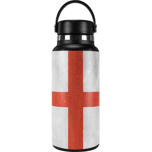 England Flag Distressed Hydro Flask 32oz Wide Mouth Skin