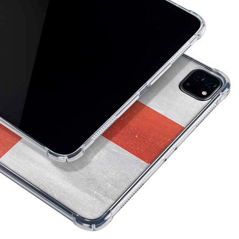 England Flag Distressed iPad Pro 12.9in (2020) Clear Case
