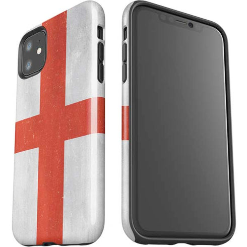 England Flag Distressed iPhone 11 Impact Case