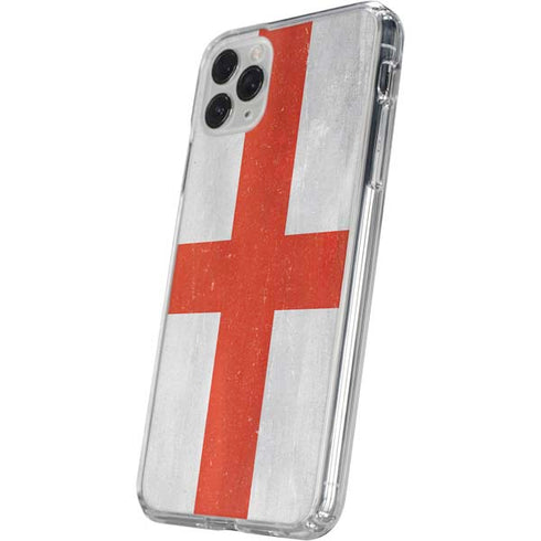 England Flag Distressed iPhone 11 Pro Clear Case