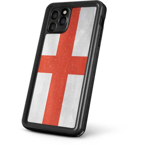 England Flag Distressed iPhone 11 Pro Max Waterproof Case