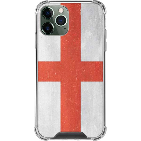 England Flag Distressed iPhone 12 Pro Clear Case