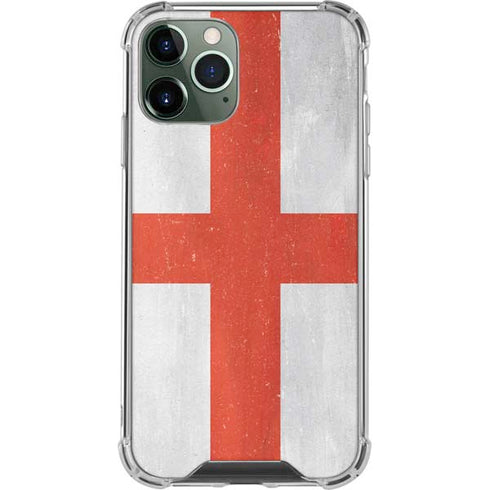 England Flag Distressed iPhone 12 Pro Max Clear Case