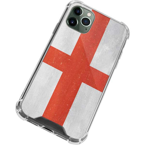 England Flag Distressed iPhone 12 Pro Max Clear Case