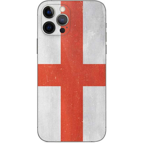 England Flag Distressed iPhone 12 Pro Skin