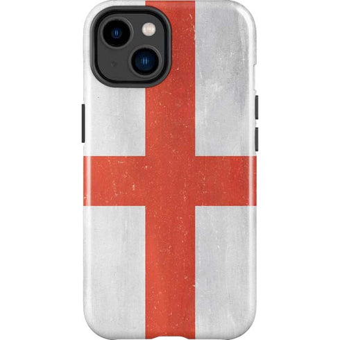 England Flag Distressed iPhone 14 Plus Impact Case