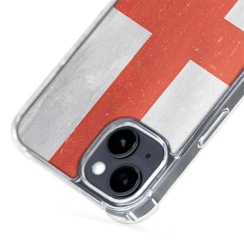 England Flag Distressed iPhone 15 Plus MagSafe Case