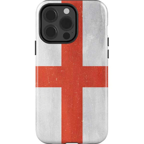 England Flag Distressed iPhone 15 Pro Impact Case
