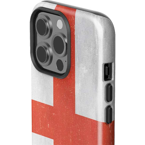 England Flag Distressed iPhone 15 Pro Impact Case