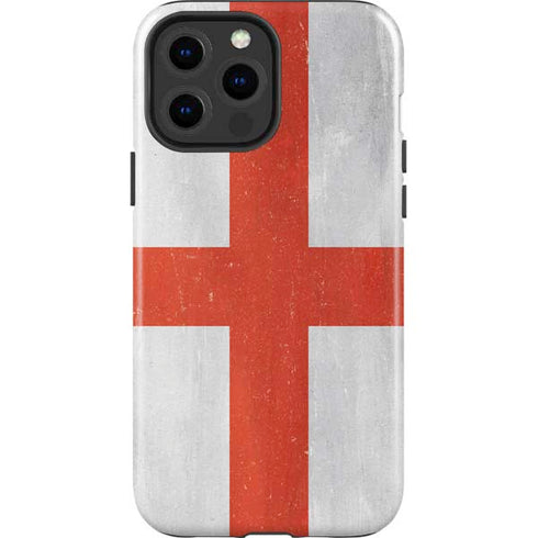 England Flag Distressed iPhone 15 Pro Max Impact Case