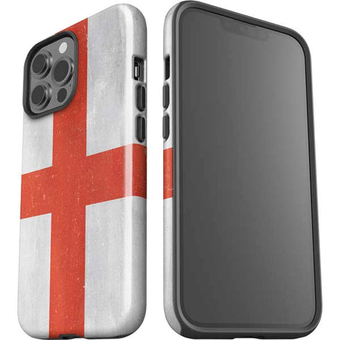 England Flag Distressed iPhone 15 Pro Max Impact Case