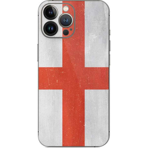 England Flag Distressed iPhone 14 Pro Max Skin