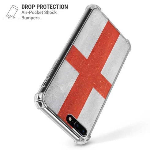 England Flag Distressed iPhone 7/8 Plus Clear Case