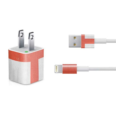 England Flag Distressed iPhone Charger (5W USB) Skin