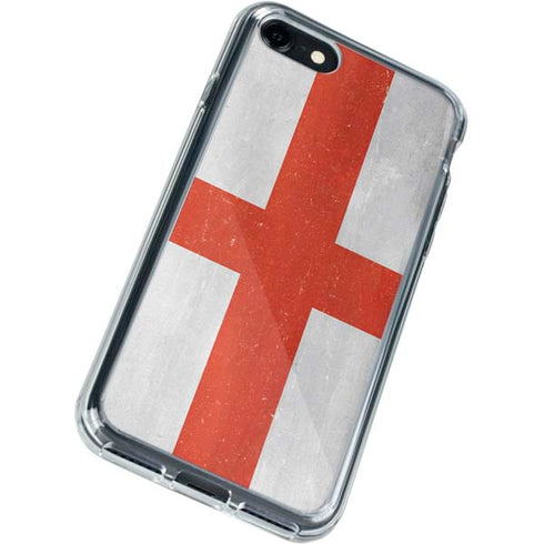 England Flag Distressed iPhone SE (2nd & 3rd Gen) Clear Case