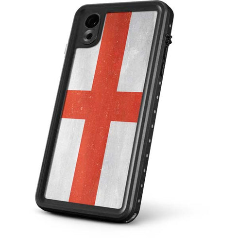England Flag Distressed iPhone XR Waterproof Case