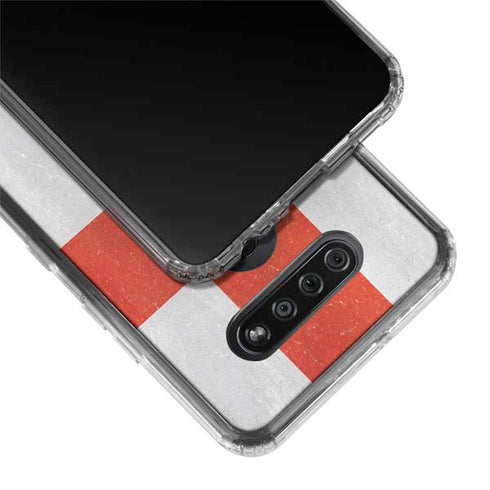 England Flag Distressed LG K51/Q51 Clear Case