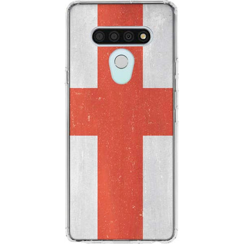 England Flag Distressed LG Stylo 6 Clear Case