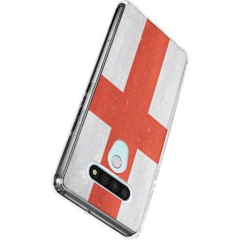 England Flag Distressed LG Stylo 6 Clear Case