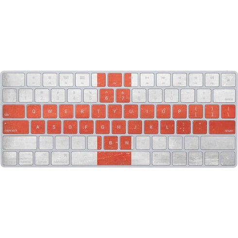 England Flag Distressed Magic Keyboard Skin