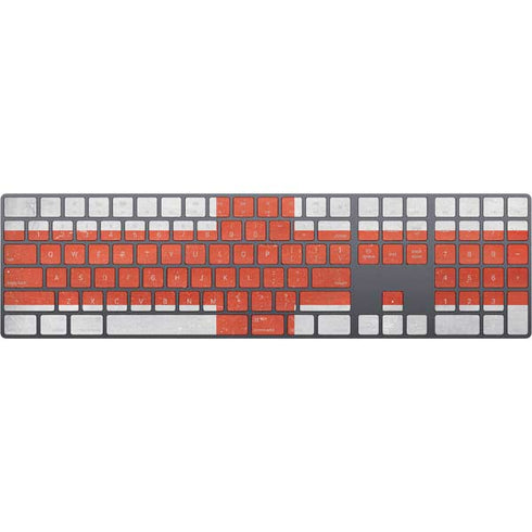 England Flag Distressed Magic Keyboard with Numeric Keypad Skin