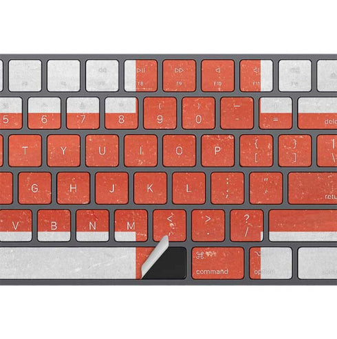 England Flag Distressed Magic Keyboard with Numeric Keypad Skin