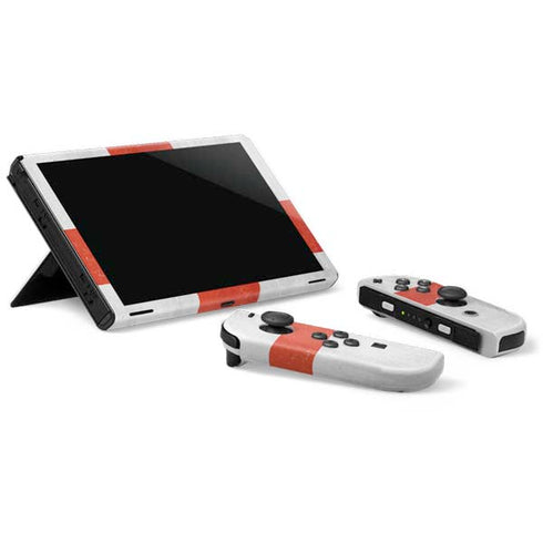 England Flag Distressed Nintendo Switch OLED (2021) Skin