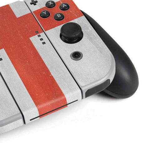 England Flag Distressed Nintendo Switch OLED (2021) Skin