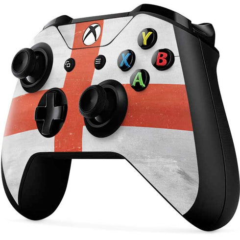 England Flag Distressed Xbox One X Controller Skin