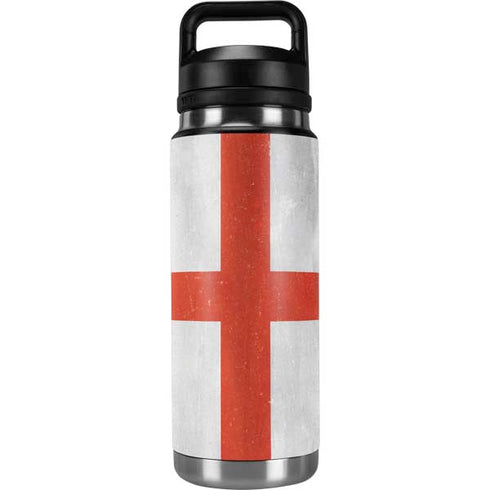 England Flag Distressed YETI Rambler 26oz Bottle Skin