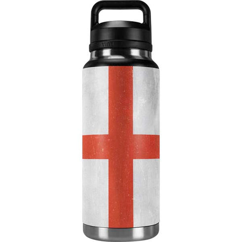 England Flag Distressed YETI Rambler 36oz Bottle Skin
