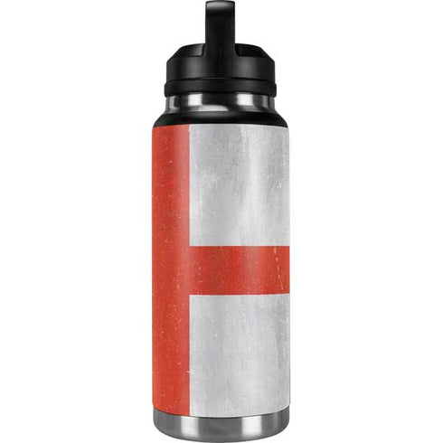England Flag Distressed YETI Rambler 36oz Bottle Skin
