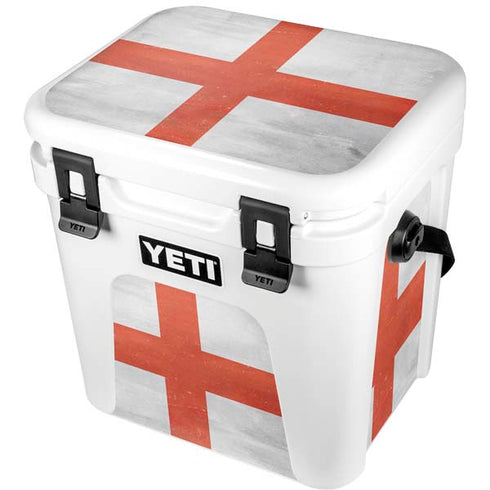 England Flag Distressed YETI Roadie 24 Hard Cooler Skin