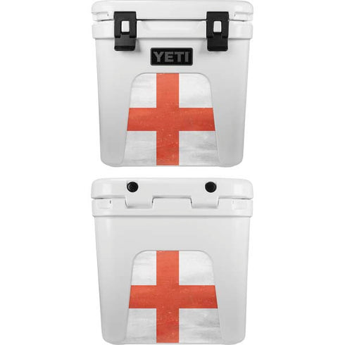 England Flag Distressed YETI Roadie 24 Hard Cooler Skin