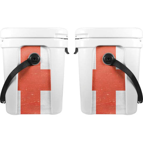 England Flag Distressed YETI Roadie 24 Hard Cooler Skin