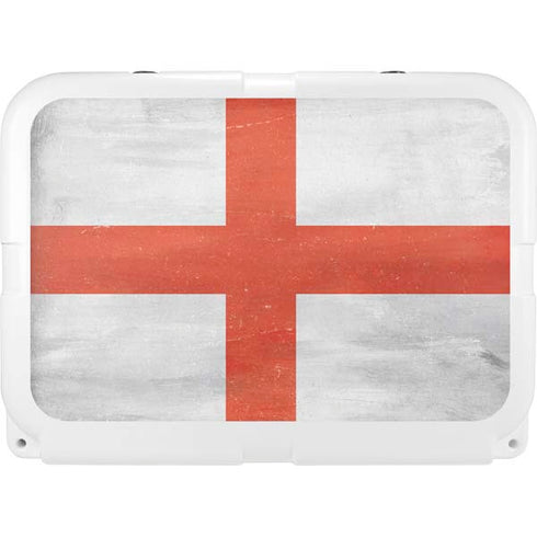 England Flag Distressed YETI Tundra 35 Hard Cooler Skin