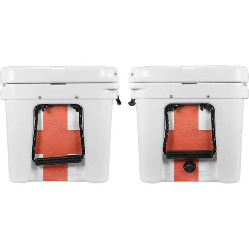 England Flag Distressed YETI Tundra 35 Hard Cooler Skin