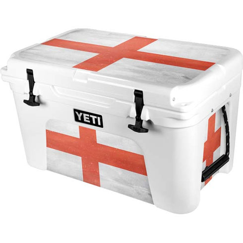 England Flag Distressed YETI Tundra 45 Hard Cooler Skin