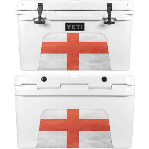 England Flag Distressed YETI Tundra 45 Hard Cooler Skin