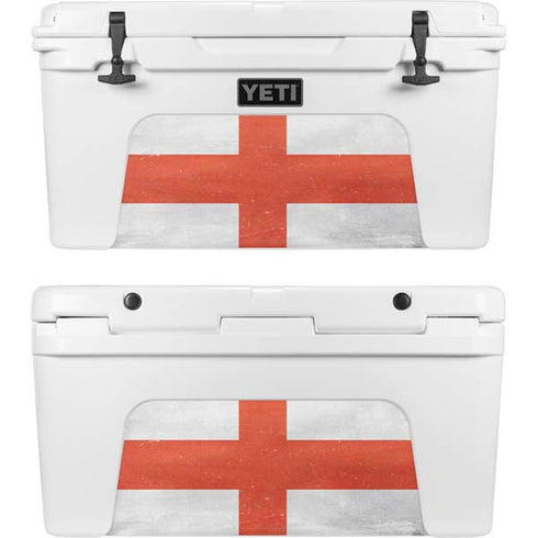 England Flag Distressed YETI Tundra 75 Hard Cooler Skin