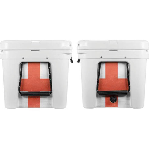 England Flag Distressed YETI Tundra 75 Hard Cooler Skin