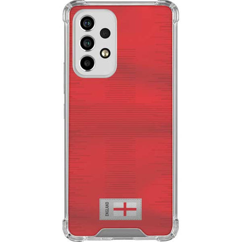 England Soccer Flag Galaxy A53 5G Clear Case