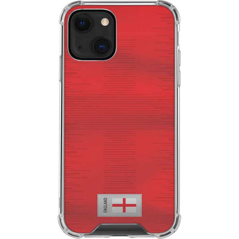 England Soccer Flag iPhone 14 Clear Case