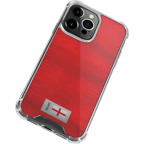 England Soccer Flag iPhone 14 Pro Clear Case