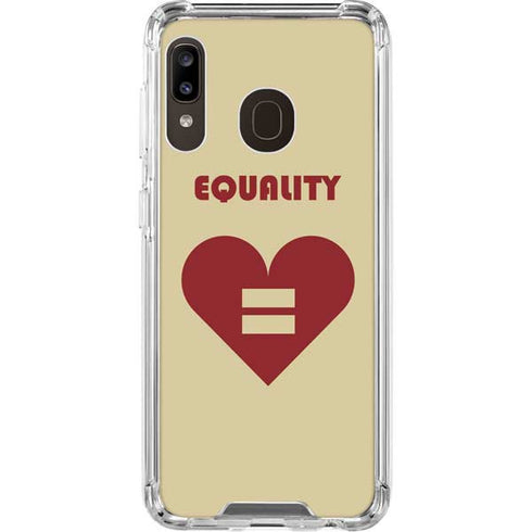 Equality Heart Galaxy A30 Clear Case