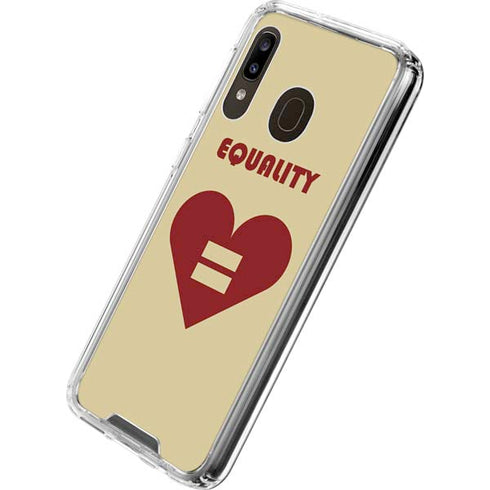 Equality Heart Galaxy A30 Clear Case