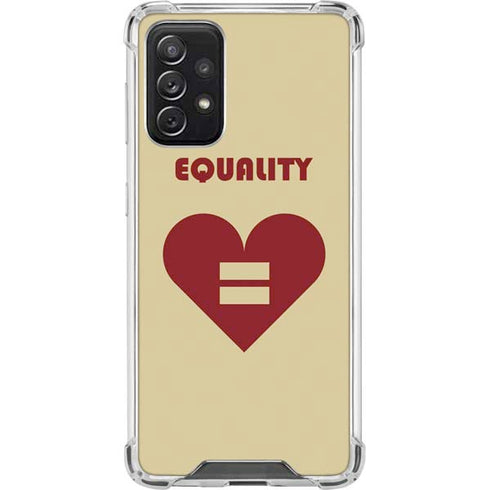Equality Heart Galaxy A72 5G Clear Case