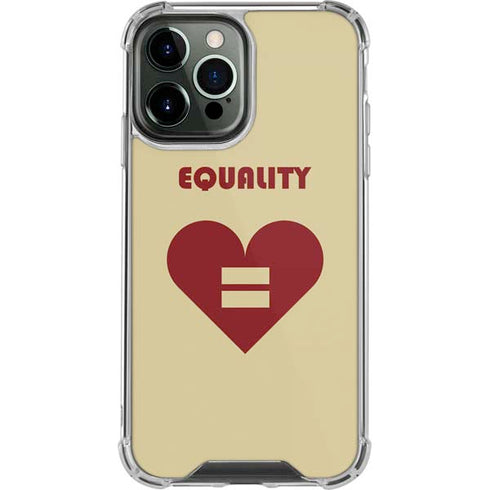 Equality Heart iPhone 14 Pro Max Clear Case