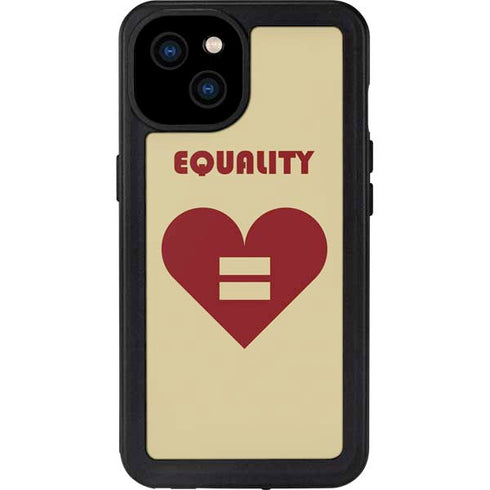Equality Heart iPhone 15 Plus Waterproof Case