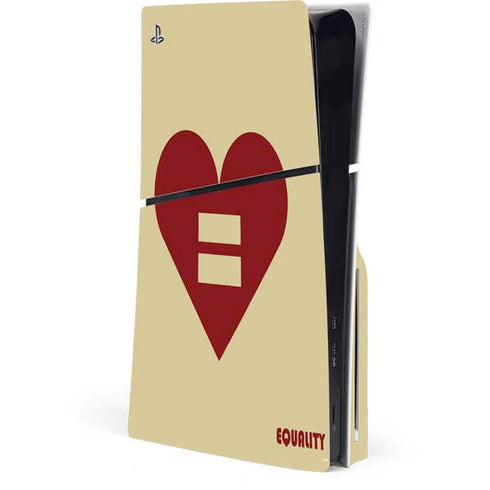 Equality Heart PS5 Slim Disk Console Skin